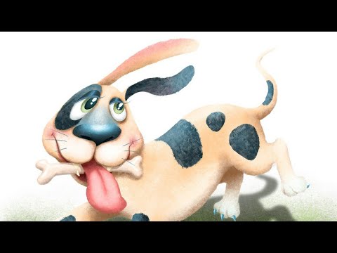 Рисунок в Procreate. Собачья радость. Dog’s fun