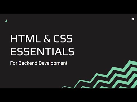 #1: HTML and CSS Essentials for Backend Development