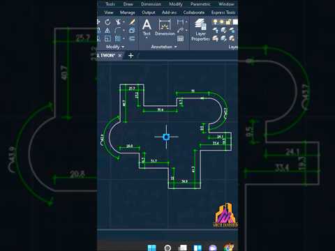 Dimensioning in AutoCAD in Seconds Using YQARCH Plugin#autocad #architecture #yqarch #viralshorts