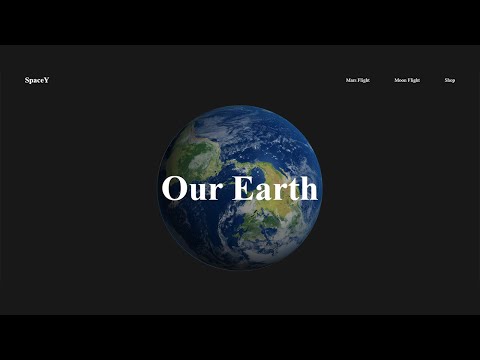 Awesome Earth Spinning Animated Website Landing Page using Pure CSS #webdevelopment