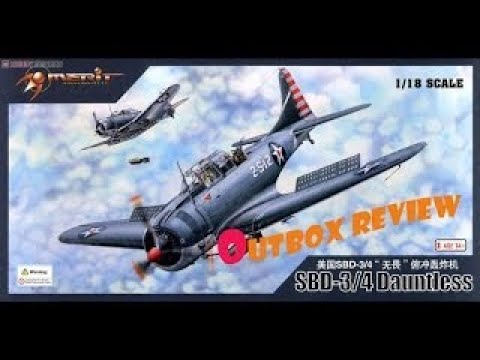 AlexModelling OUTBOX REVIEW of the 1/18th Merit International SBD 3/4-Dauntless