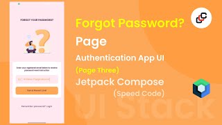 #3 Forgot Password Page in Authentication App UI using jetpack compose | UI Stack