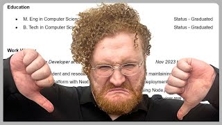 Why Software Engineers Get REJECTED From Jobs | Recruiter Reviews Resume