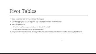 Data Analytics Using Excel