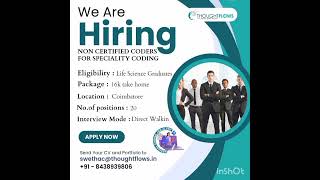 Medical coding jobs // freshers // experienced ll  non_ certified / certified coders