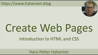 Create Web Pages with HTML and CSS