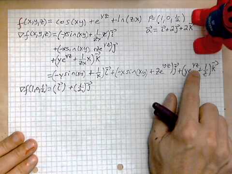 virtuallymath.com: finding a directional derivative