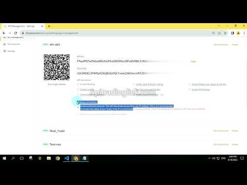 Create API KEY in Binance for Automating Trads
