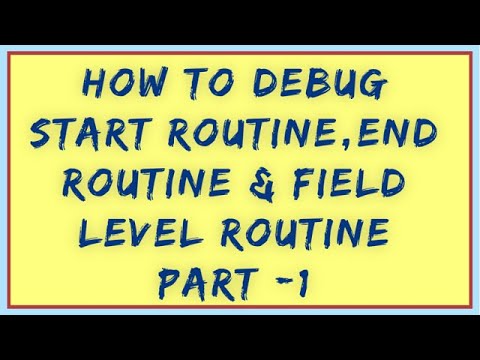 Debug Start routines | End routines | Field routines in SAP BW Part-1 | ABAP Routines in SAP BW