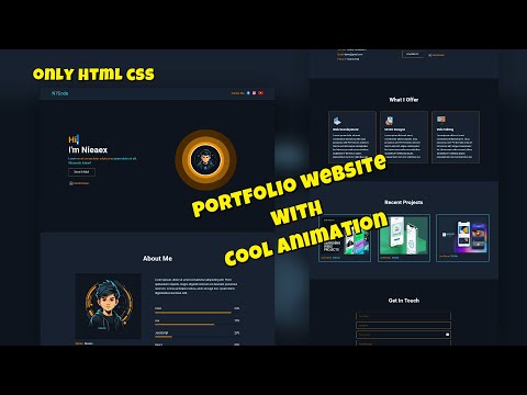 How to Build A Portfolio Website Using only HTML & CSS. portfolio website in HTML CSS
