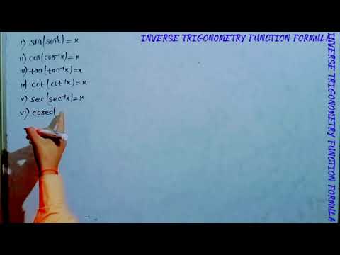 inverse trigonometry formula