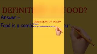 definition of food? /#shorts .