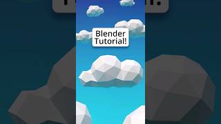 How to make low poly clouds in Blender for your game!