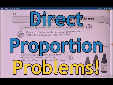 Direct Proportion 1 - GCSE Revision - Quick Maths Academy