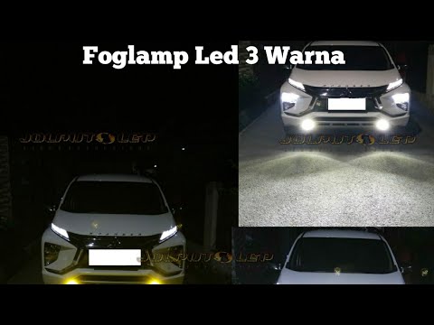 Lampu LED Xpander | Foglamp 3Warna+2Mode Strobo dan Flash Soket H11 Super Terang !!!