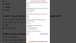 Top 10 Toughest TOC MCQs 🔥| Strings, Alphabets, Languages#TOC#UGCNET#GATE#computerscience#ugcnetcs