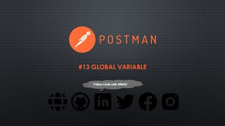 #13 Global Variable | Postman | Code with MMAK