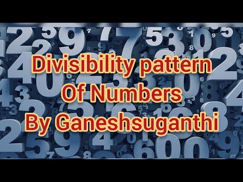 Divisibility pattern of numbers for 2-12, In Tamil