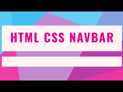 HTML | CSS | Navigation Menu Bar