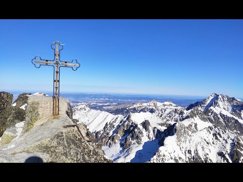 Gerlach 2655 m zimą Tatry 24.01.2020