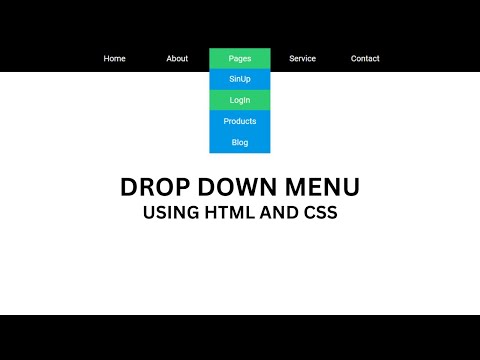 How to create drop down menu using html and css