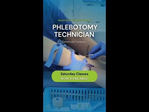 Saturday Phlebotomy Classes Temecula, CA