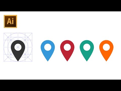 How to Draw Location Pin Icon - Adobe Illustrator