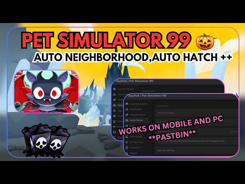Pet Simulator 99🎃| Best Farm Scripts: OP Auto Farm + Auto Neighbourhood[ZAPHUB] | **PASTBIN**