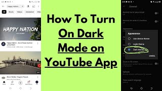 How to Turn ON Dark Mode on YouTube App #youtubeshorts #youtube #dark #darkmode