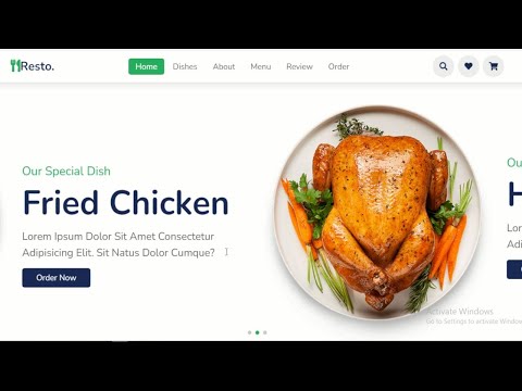 food website using html and javascript part 3