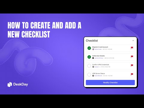 How to create and add a new checklist