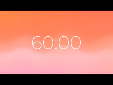 60 Minutes Study Timer - Aesthetic Warm and Cozy Waves for Focus and Productivity. No Sounds.