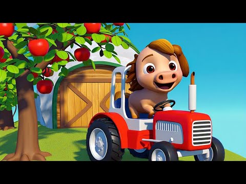 Animals Driving Tractor  song for kids| Sing along  @toontalesTVforkidz  #singalong #animalsoundsong