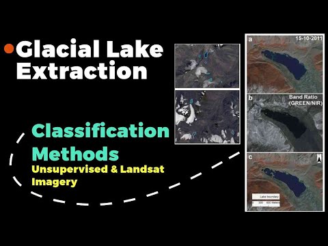 Glacial Lakes Extraction using Classification method of Landsat Imagery. #glaciallake #NDWI #gis