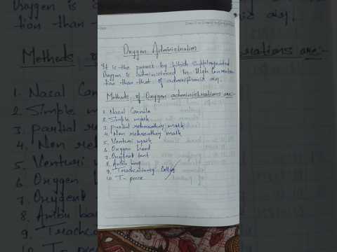 Oxygen Administration procedure #bscnursing#medicos#nursingstudent