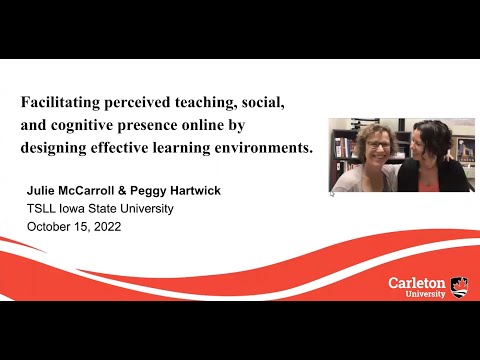 [TSLL22] Facilitating perceived teaching, social, and cognitive presence online [remote]