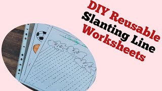 Slanting line worksheets। DIY Reusable Worksheet।। Pattern Writing।#Shorts।। #Short