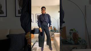 Style Hack: Oversized Button Down as a Blouse #outfitideas #stylehack #ootd #styleover40 #fashion