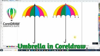 Umbrella in Coreldraw|| Coreldraw me Umbrella Kaise banaye #coreldraw 