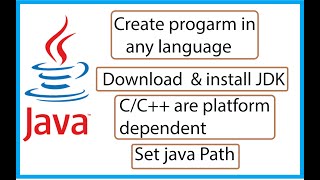 How to create program in any language-Download and install JDK-C/C++ are platform dependent