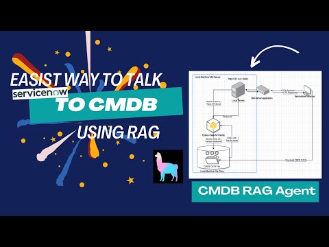Easiest way to talk to your ServiceNow CMDB DATA using LLAMAIndex RAG agent Securely.