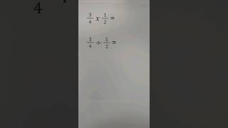Multiply and Divide Fractions #math