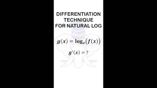 NATURAL LOG DIFFERENTIATION TRICK!! #vce #calculustricks #vcemathsmethods