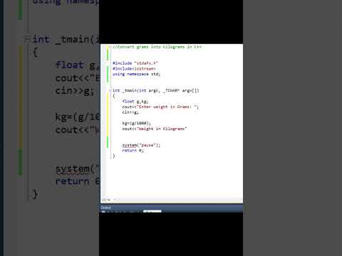 C++ Program to Convert Grams to Kilogram|C++ Tutorial #coding #ccode  #cppcode #cppprogram #cpphub