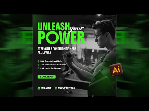 Fitness Gym Poster Design Tutorial | Adobe Illustrator