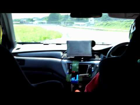 自作ドライビングモニターの車載テスト（本庄サーキット）