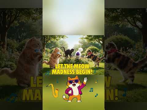 The Cutest Cat Dance Crew! 😺🎶 #cat #catshorts #catvideos