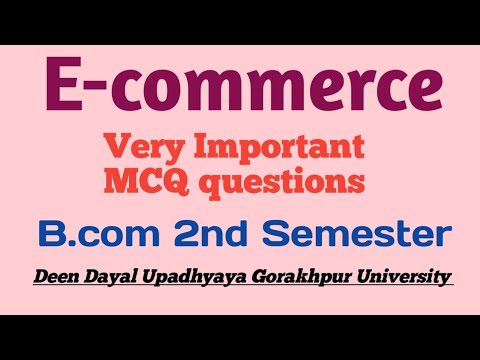 B.com E-commerce 2nd semester MCQ QUESTION ❓