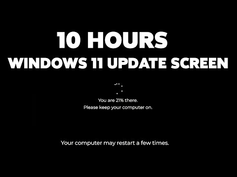 Windows 11 Update Screen | Black | 10 Hours Real Count | 4K Prank Video