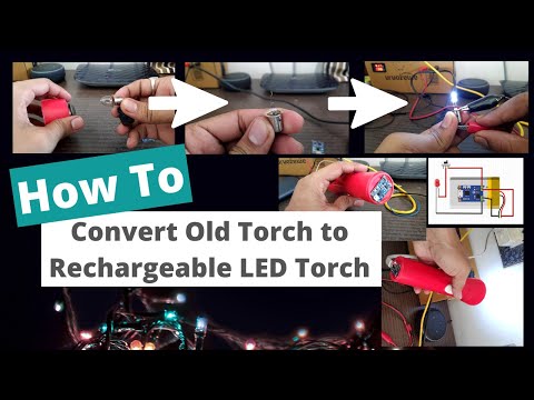How to Convert Old Torch to Rechargeable LED Flashlight [Emergency Light] #howto #electronics